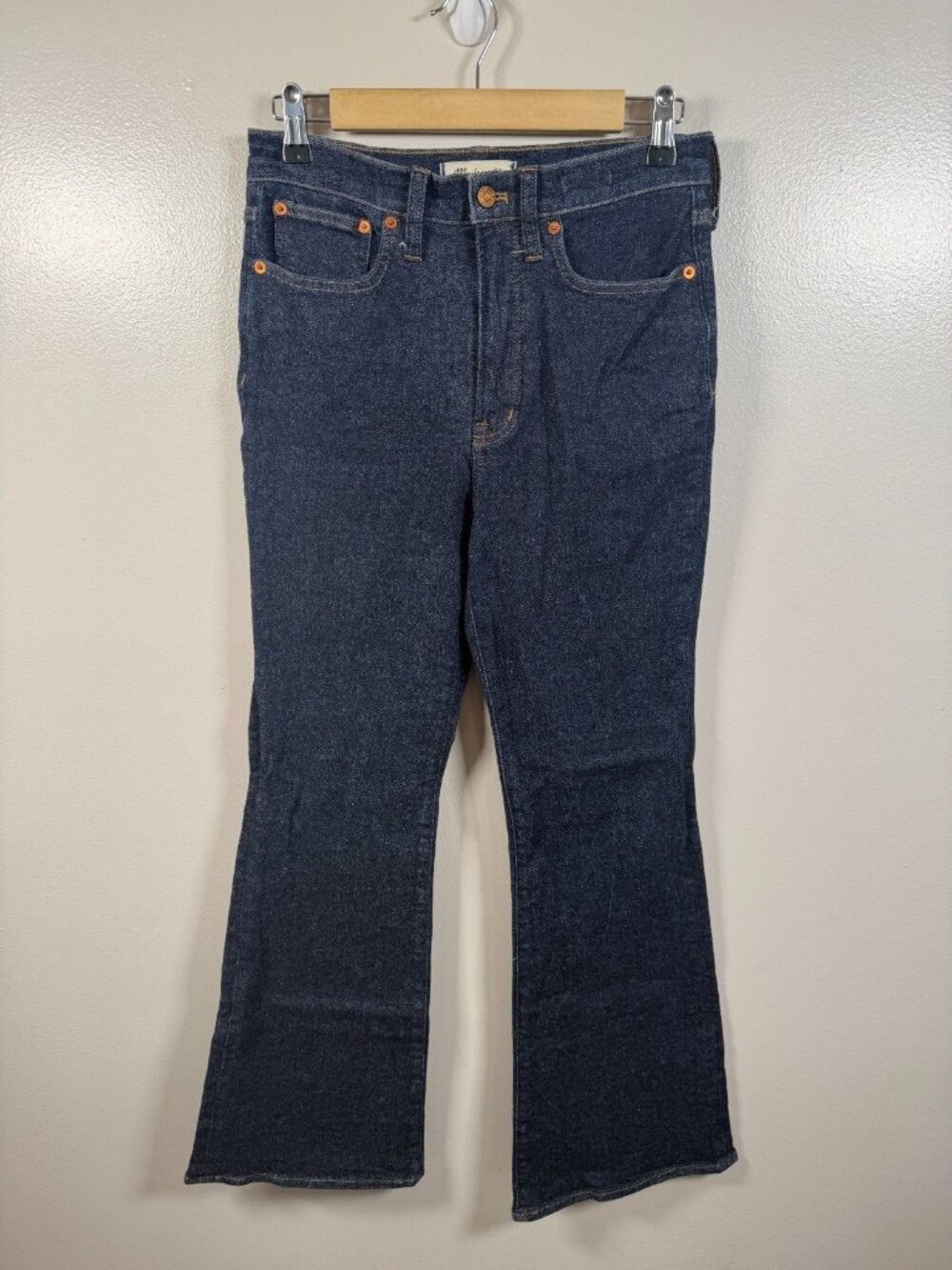 Madewell Perfect Vintage Flare Jeans Size 27 Wrenford Dark Wash Retro High Rise